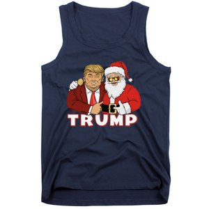 Trump With Santa Claus Funny Trump Christmas Tank Top