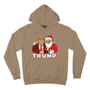 Trump With Santa Claus Funny Trump Christmas Hoodie