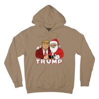 Trump With Santa Claus Funny Trump Christmas Hoodie