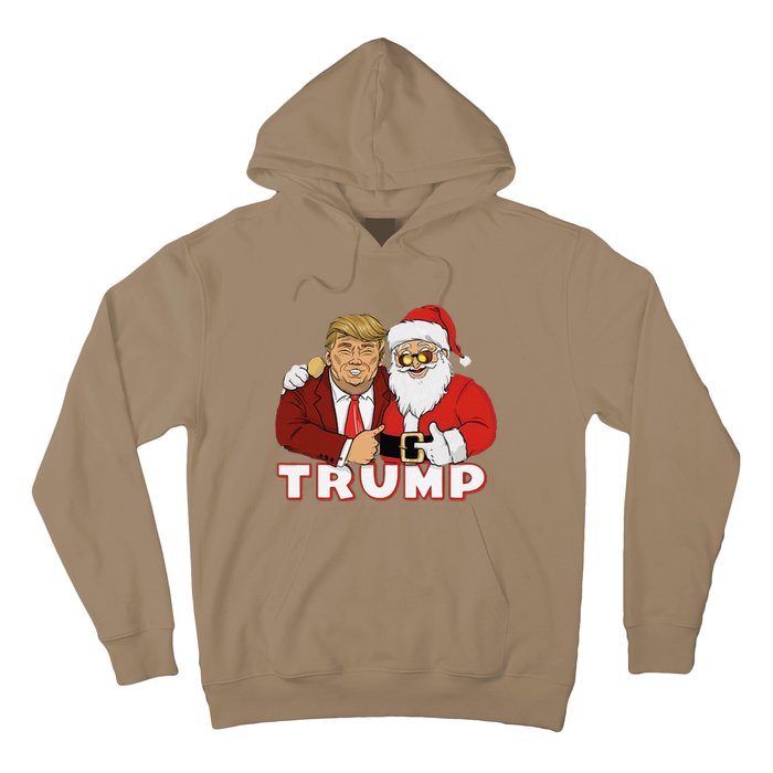 Trump With Santa Claus Funny Trump Christmas Hoodie