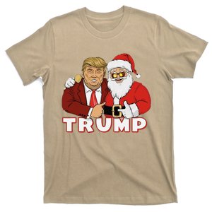 Trump With Santa Claus Funny Trump Christmas T-Shirt