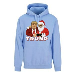 Trump With Santa Claus Funny Trump Christmas Unisex Surf Hoodie