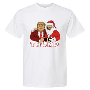 Trump With Santa Claus Funny Trump Christmas Garment-Dyed Heavyweight T-Shirt