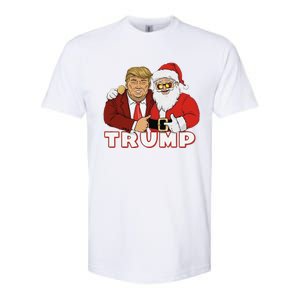 Trump With Santa Claus Funny Trump Christmas Softstyle CVC T-Shirt