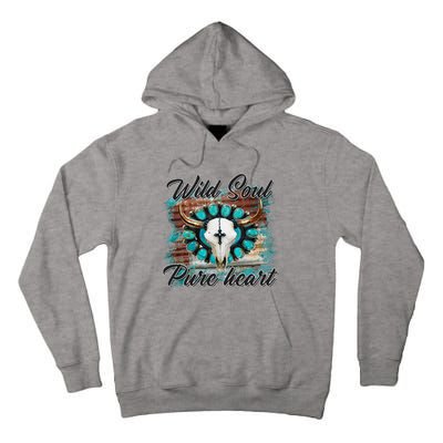 Turquoise Wild Soul Pure Heart Country Rodeo Cowgirl Western Tall Hoodie