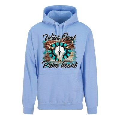 Turquoise Wild Soul Pure Heart Country Rodeo Cowgirl Western Unisex Surf Hoodie