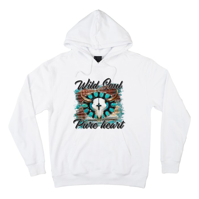 Turquoise Wild Soul Pure Heart Country Rodeo Cowgirl Western Hoodie