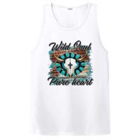 Turquoise Wild Soul Pure Heart Country Rodeo Cowgirl Western PosiCharge Competitor Tank