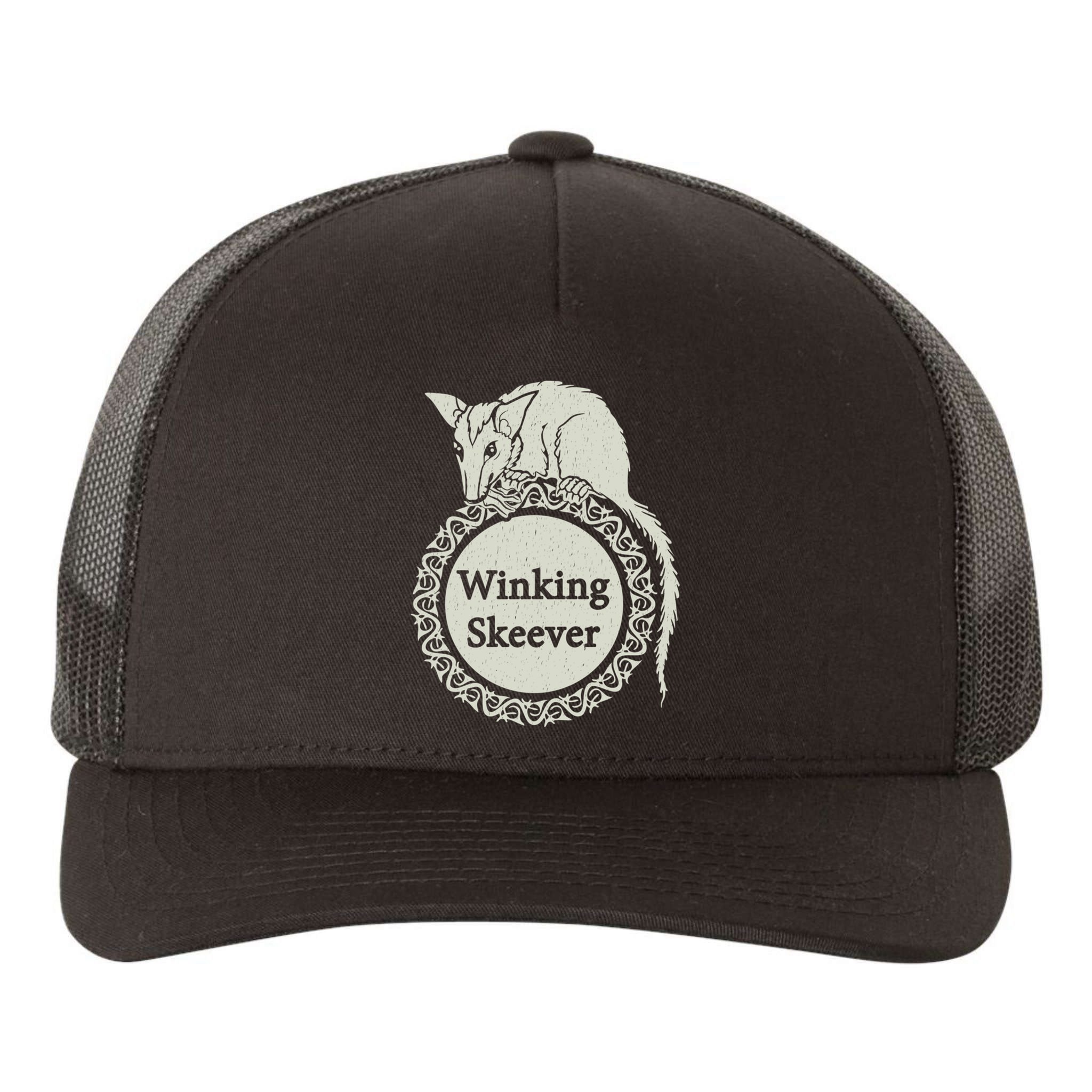 The Winking Skeever Premium Yupoong Adult 5-Panel Trucker Hat