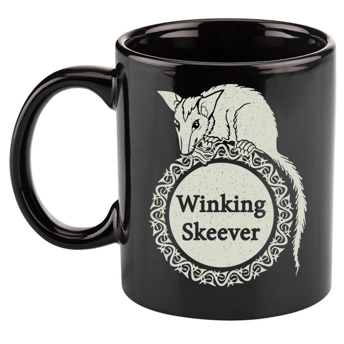 The Winking Skeever Premium 11oz C Handle Ceramic Mug
