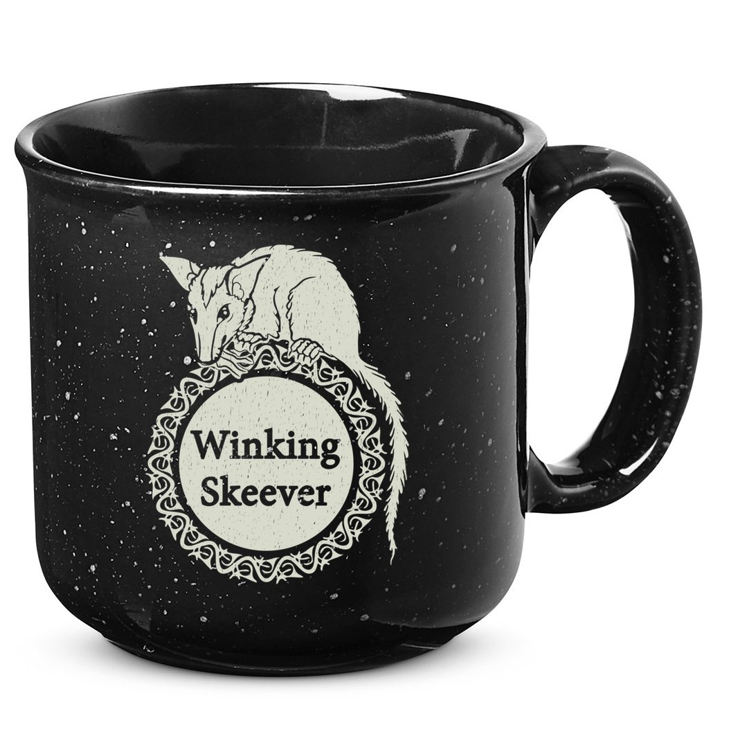 The Winking Skeever Premium 15oz Campfire Ceramic Mug
