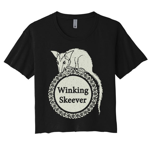 The Winking Skeever Premium Women's Crop Top Tee