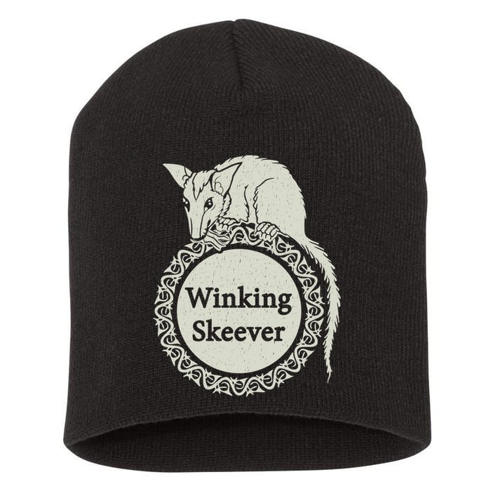 The Winking Skeever Premium Short Acrylic Beanie