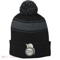 The Winking Skeever Premium Stripe Pom Pom Beanie