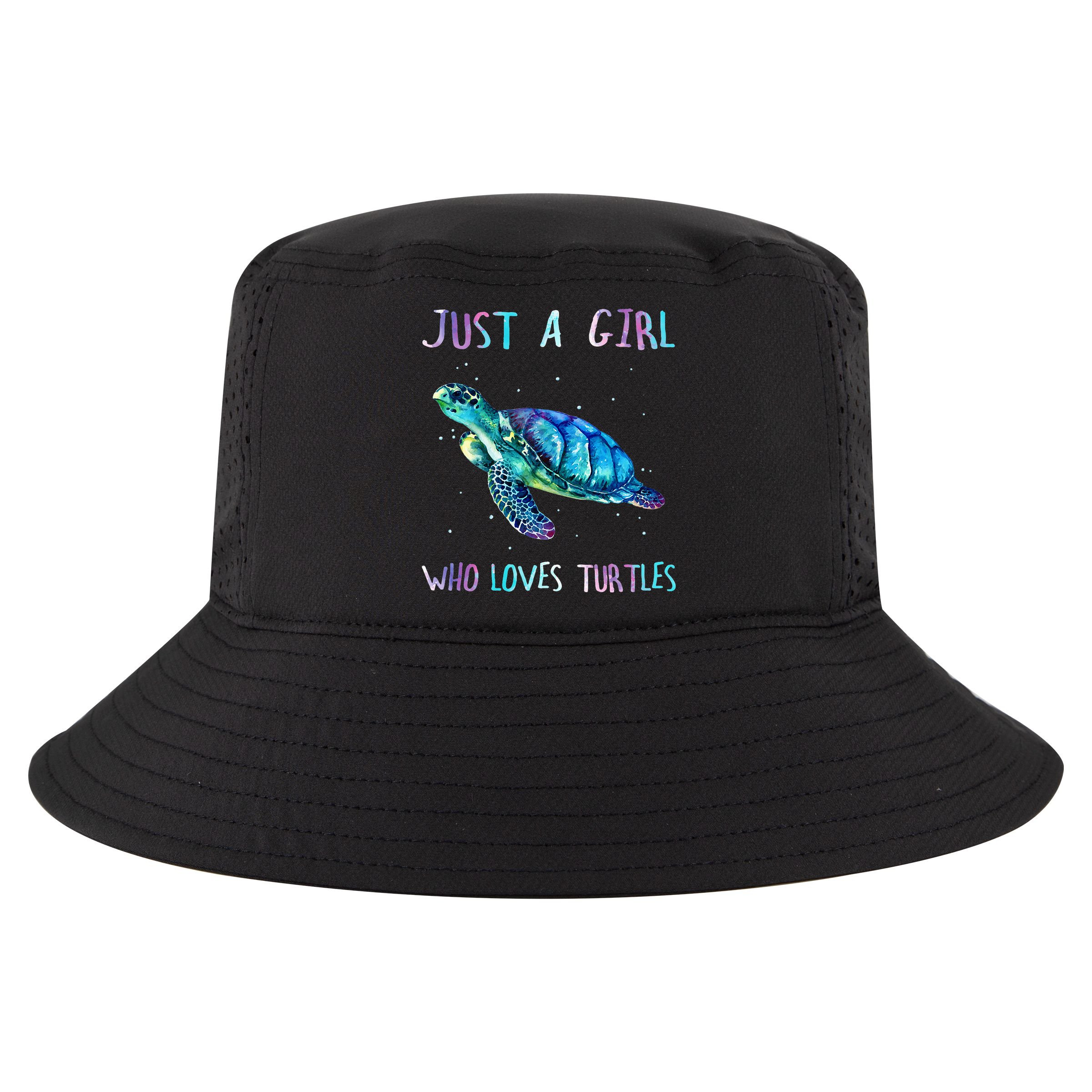 Turtle Watercolor Sea Ocean Just A Who Loves Turtles Cool Comfort Performance Bucket Hat