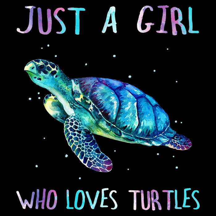 Turtle Watercolor Sea Ocean Just A Who Loves Turtles Womens T-Shirt