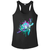 Turtle Watercolor Sea Ocean Wildlife animal Ladies PosiCharge Competitor Racerback Tank