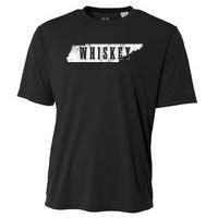 Tennessee Whiskey State Map Bourbon Whisky Vintage Cooling Performance Crew T-Shirt