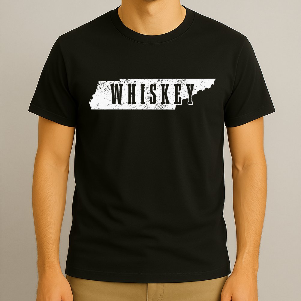 Tennessee Whiskey State Map Bourbon Whisky Vintage T-Shirt