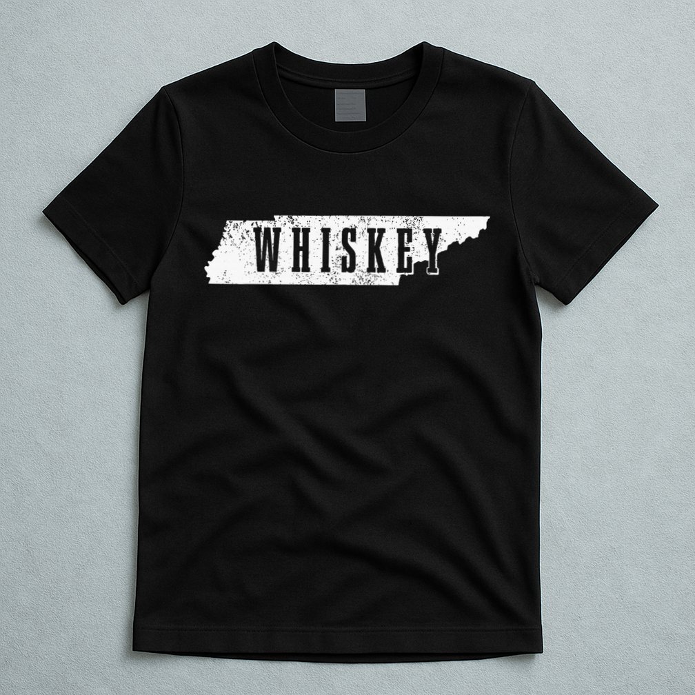 Tennessee Whiskey State Map Bourbon Whisky Vintage T-Shirt