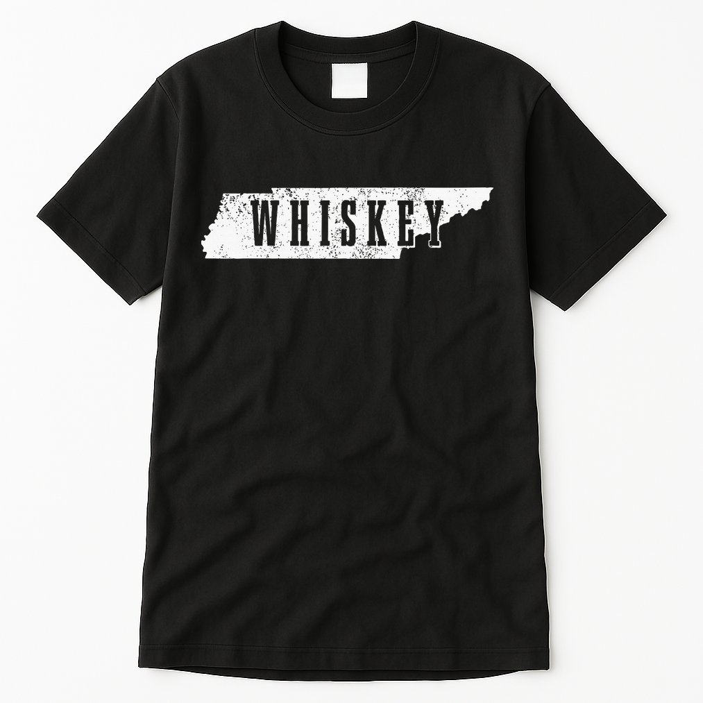 Tennessee Whiskey State Map Bourbon Whisky Vintage Tall T-Shirt