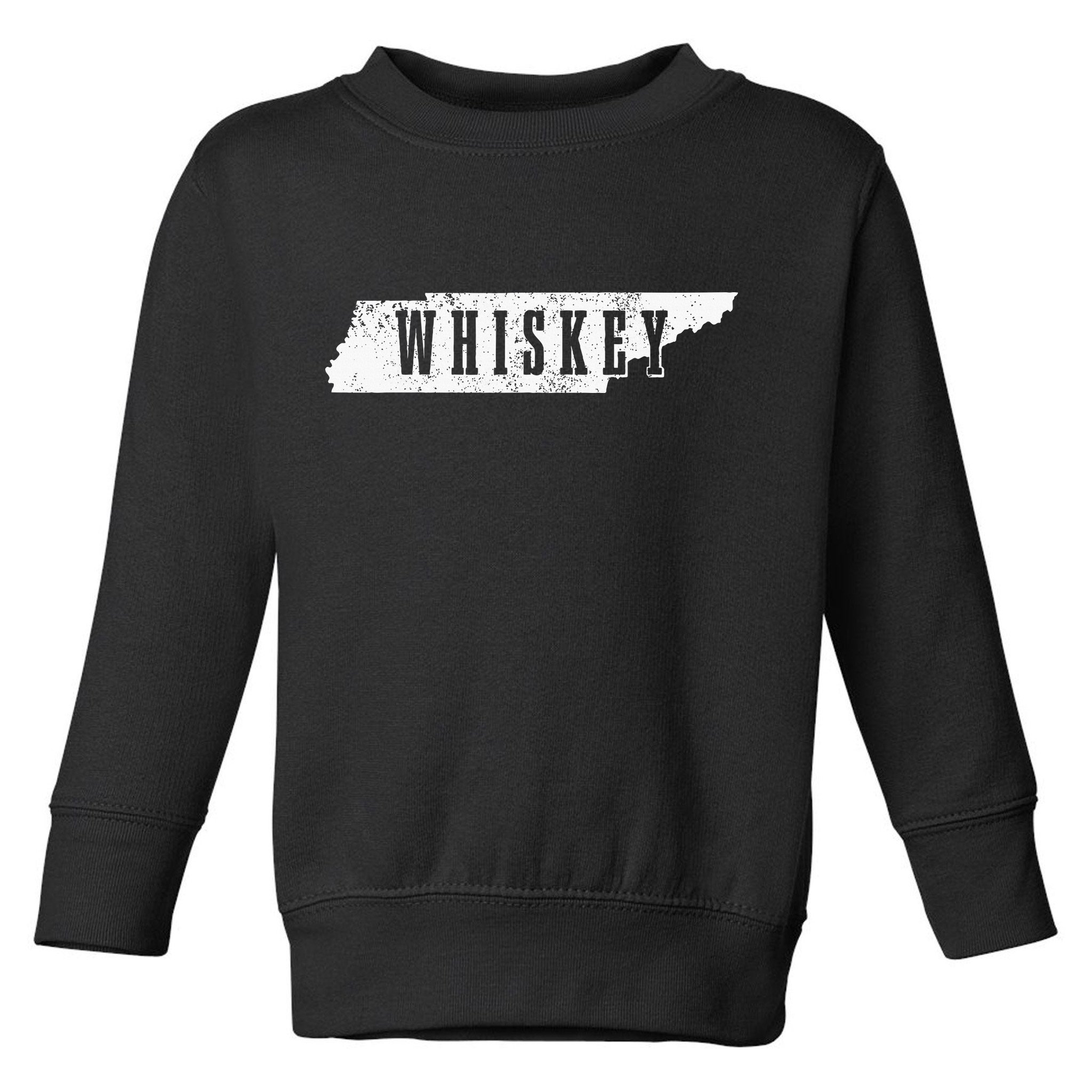 Tennessee Whiskey State Map Bourbon Whisky Vintage Toddler Sweatshirt
