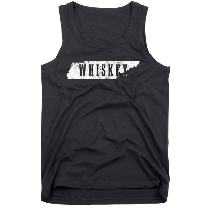 Tennessee Whiskey State Map Bourbon Whisky Vintage Tank Top