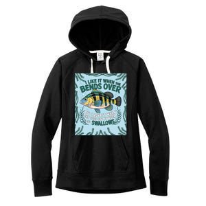 Tugging Worms & Swallowing Humor Women's Fleece Hoodie