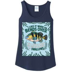 Tugging Worms & Swallowing Humor Ladies Essential Tank