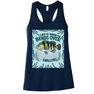 Tugging Worms & Swallowing Humor Women's Racerback Tank