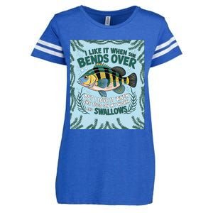 Tugging Worms & Swallowing Humor Enza Ladies Jersey Football T-Shirt