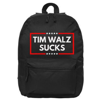 Tim Walz Sucks Funny Presidential Election 2024 Anti Liberal 16 in Basic Backpack