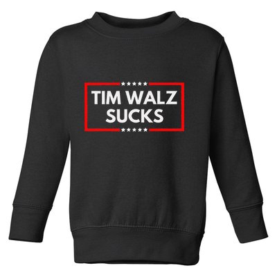 Tim Walz Sucks Funny Presidential Election 2024 Anti Liberal Toddler Sweatshirt