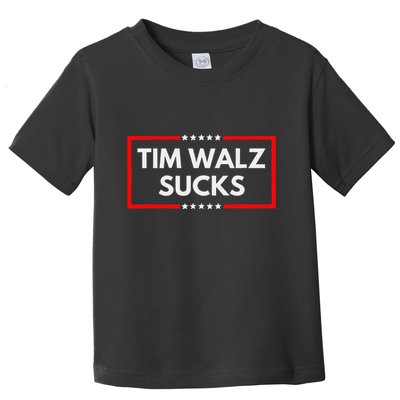 Tim Walz Sucks Funny Presidential Election 2024 Anti Liberal Toddler T-Shirt