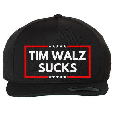 Tim Walz Sucks Funny Presidential Election 2024 Anti Liberal Wool Snapback Cap