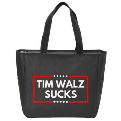 Tim Walz Sucks Funny Presidential Election 2024 Anti Liberal Zip Tote Bag