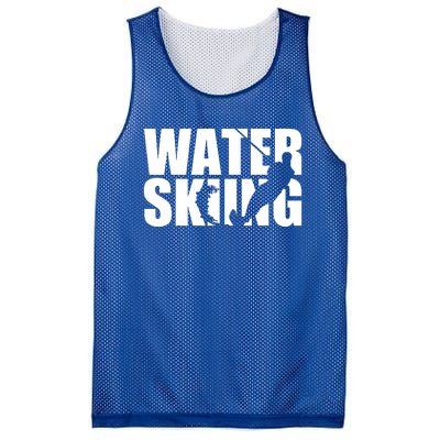 The Water Skiing Silhouette Design Mesh Reversible Basketball Jersey Tank