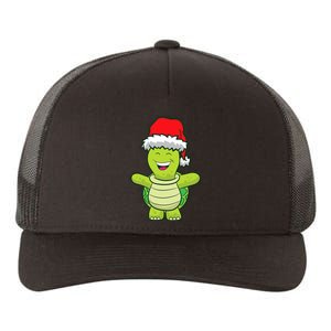 Turtle With Santa Hat Cute Turtle Christmas Yupoong Adult 5-Panel Trucker Hat