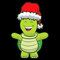 Turtle With Santa Hat Cute Turtle Christmas 7-Panel Snapback Hat