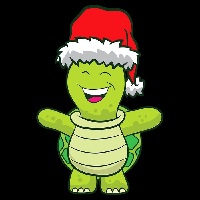 Turtle With Santa Hat Cute Turtle Christmas 7-Panel Snapback Hat