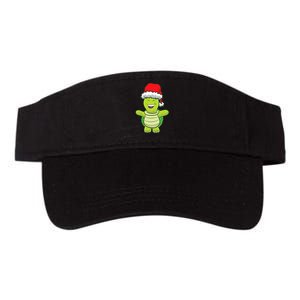 Turtle With Santa Hat Cute Turtle Christmas Valucap Bio-Washed Visor