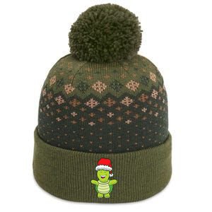 Turtle With Santa Hat Cute Turtle Christmas The Baniff Cuffed Pom Beanie