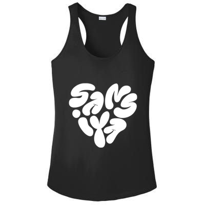 Thegrefg Wearing Saiyans CorazóN Saiyans V.2 Ladies PosiCharge Competitor Racerback Tank