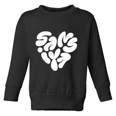 Thegrefg Wearing Saiyans CorazóN Saiyans V.2 Toddler Sweatshirt
