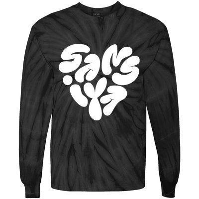 Thegrefg Wearing Saiyans CorazóN Saiyans V.2 Tie-Dye Long Sleeve Shirt