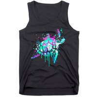 Turtle Watercolor Sea Ocean Wildlife Animal Tank Top