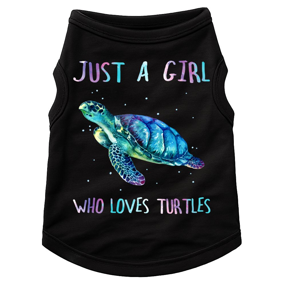 Turtle Watercolor Sea Ocean Just A Girl Who Loves Turtles Cute Gift Doggie Tank