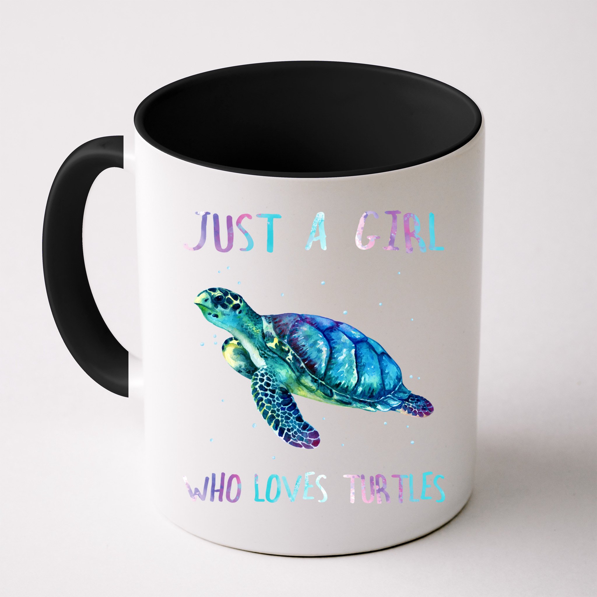 Turtle Watercolor Sea Ocean Just A Girl Who Loves Turtles Cute Gift Mug