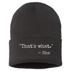 Thats What She Said Quote Classic Dad Joke Saying Sustainable Knit Beanie