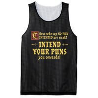 Those Who Say No Pun Intended Are Weak Intend Your Puns Mesh Reversible Basketball Jersey Tank